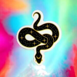 Sticker Snake Constellation Stars Celestial Mystical Cosmic Astrology Zodiac